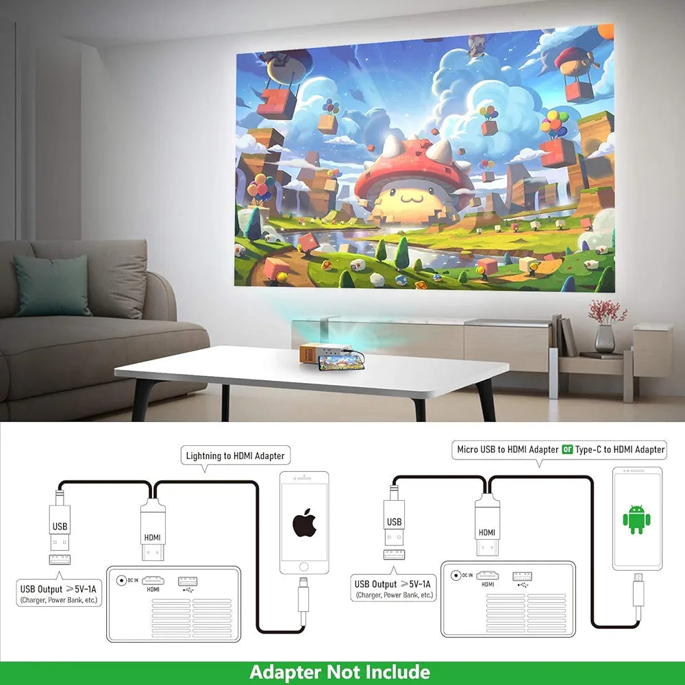 LumiView™ Mini HD Portable Projector